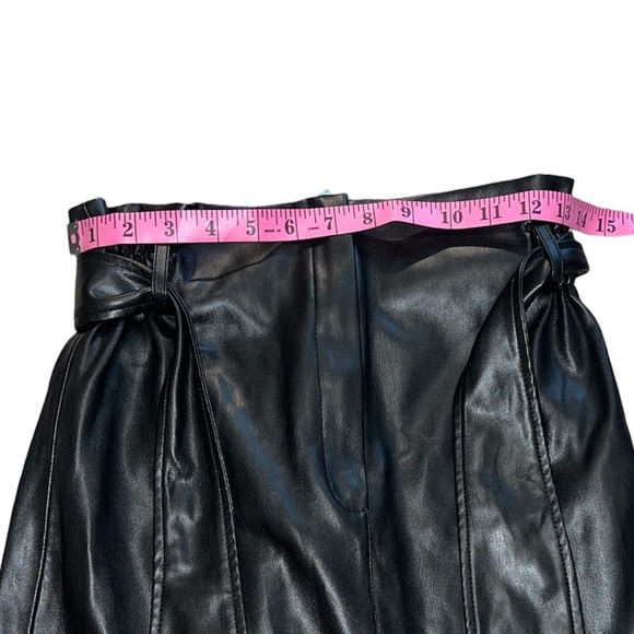 MANGO NWT Faux Leather Tie Waist Skirt - Picture 6 of 7